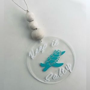 Keep it Salty Turtle Car Rearview Mirror Charm